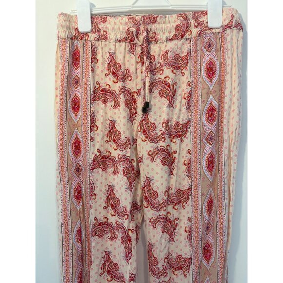 Bohemian Lucy & Laurel Size Large Paisley Print‎ Pants With Elastic Waist - Picture 3 of 8